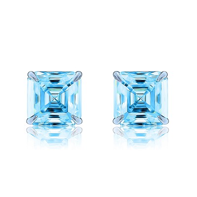 Studs Asscher silver 925 KOJEWELRY 50301