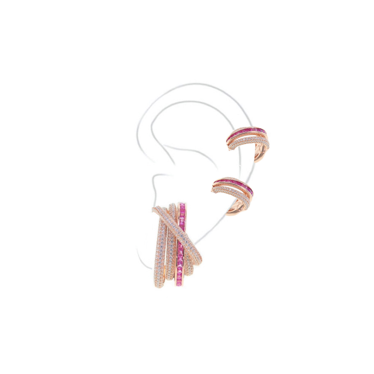 Ear-Cuffs WEAVE silver 925 KOJEWELRY 610179